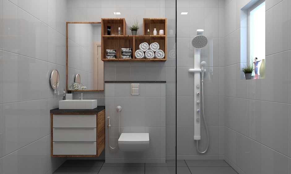 bathroom shelves design